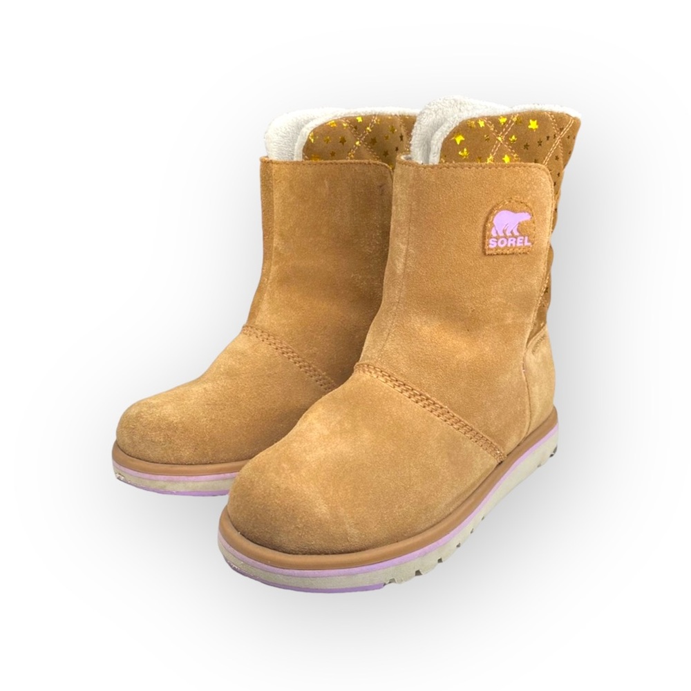 Sorel ✪ Rylee Star Waterproof Suede Fleece Lined Boot ✪ Elk Tan ✪ 37 EU 6.5M 7M - Picture 9 of 16
